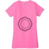 Ladies' Jersey Short-Sleeve Deep V-Neck T-Shirt Thumbnail