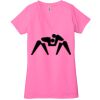 Ladies' Jersey Short-Sleeve Deep V-Neck T-Shirt Thumbnail
