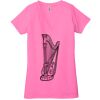 Ladies' Jersey Short-Sleeve Deep V-Neck T-Shirt Thumbnail