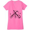 Ladies' Jersey Short-Sleeve Deep V-Neck T-Shirt Thumbnail
