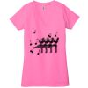 Ladies' Jersey Short-Sleeve Deep V-Neck T-Shirt Thumbnail