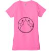 Ladies' Jersey Short-Sleeve Deep V-Neck T-Shirt Thumbnail