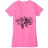 Ladies' Jersey Short-Sleeve Deep V-Neck T-Shirt Thumbnail