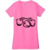 Ladies' Jersey Short-Sleeve Deep V-Neck T-Shirt Thumbnail