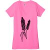 Ladies' Jersey Short-Sleeve Deep V-Neck T-Shirt Thumbnail