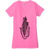 Ladies' Jersey Short-Sleeve Deep V-Neck T-Shirt Thumbnail