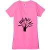 Ladies' Jersey Short-Sleeve Deep V-Neck T-Shirt Thumbnail