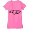 Ladies' Jersey Short-Sleeve Deep V-Neck T-Shirt Thumbnail