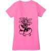 Ladies' Jersey Short-Sleeve Deep V-Neck T-Shirt Thumbnail