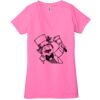 Ladies' Jersey Short-Sleeve Deep V-Neck T-Shirt Thumbnail