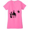 Ladies' Jersey Short-Sleeve Deep V-Neck T-Shirt Thumbnail