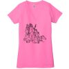 Ladies' Jersey Short-Sleeve Deep V-Neck T-Shirt Thumbnail
