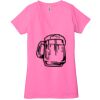 Ladies' Jersey Short-Sleeve Deep V-Neck T-Shirt Thumbnail