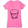 Ladies' Jersey Short-Sleeve Deep V-Neck T-Shirt Thumbnail