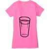 Ladies' Jersey Short-Sleeve Deep V-Neck T-Shirt Thumbnail