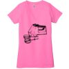 Ladies' Jersey Short-Sleeve Deep V-Neck T-Shirt Thumbnail