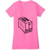 Ladies' Jersey Short-Sleeve Deep V-Neck T-Shirt Thumbnail
