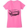 Ladies' Jersey Short-Sleeve Deep V-Neck T-Shirt Thumbnail