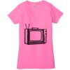 Ladies' Jersey Short-Sleeve Deep V-Neck T-Shirt Thumbnail