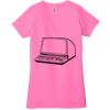 Ladies' Jersey Short-Sleeve Deep V-Neck T-Shirt Thumbnail