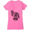 Ladies' Jersey Short-Sleeve Deep V-Neck T-Shirt Thumbnail