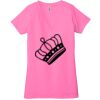 Ladies' Jersey Short-Sleeve Deep V-Neck T-Shirt Thumbnail