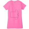Ladies' Jersey Short-Sleeve Deep V-Neck T-Shirt Thumbnail
