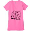 Ladies' Jersey Short-Sleeve Deep V-Neck T-Shirt Thumbnail