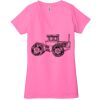 Ladies' Jersey Short-Sleeve Deep V-Neck T-Shirt Thumbnail