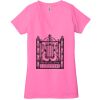 Ladies' Jersey Short-Sleeve Deep V-Neck T-Shirt Thumbnail