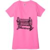 Ladies' Jersey Short-Sleeve Deep V-Neck T-Shirt Thumbnail