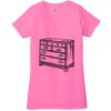 Ladies' Jersey Short-Sleeve Deep V-Neck T-Shirt Thumbnail