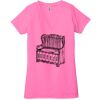 Ladies' Jersey Short-Sleeve Deep V-Neck T-Shirt Thumbnail