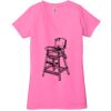 Ladies' Jersey Short-Sleeve Deep V-Neck T-Shirt Thumbnail