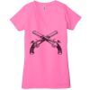 Ladies' Jersey Short-Sleeve Deep V-Neck T-Shirt Thumbnail