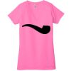 Ladies' Jersey Short-Sleeve Deep V-Neck T-Shirt Thumbnail