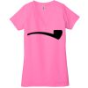 Ladies' Jersey Short-Sleeve Deep V-Neck T-Shirt Thumbnail