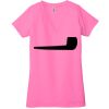 Ladies' Jersey Short-Sleeve Deep V-Neck T-Shirt Thumbnail