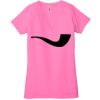 Ladies' Jersey Short-Sleeve Deep V-Neck T-Shirt Thumbnail