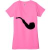 Ladies' Jersey Short-Sleeve Deep V-Neck T-Shirt Thumbnail