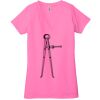 Ladies' Jersey Short-Sleeve Deep V-Neck T-Shirt Thumbnail