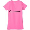 Ladies' Jersey Short-Sleeve Deep V-Neck T-Shirt Thumbnail