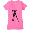 Ladies' Jersey Short-Sleeve Deep V-Neck T-Shirt Thumbnail