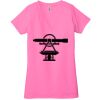 Ladies' Jersey Short-Sleeve Deep V-Neck T-Shirt Thumbnail