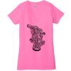 Ladies' Jersey Short-Sleeve Deep V-Neck T-Shirt Thumbnail