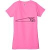 Ladies' Jersey Short-Sleeve Deep V-Neck T-Shirt Thumbnail