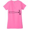 Ladies' Jersey Short-Sleeve Deep V-Neck T-Shirt Thumbnail