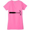 Ladies' Jersey Short-Sleeve Deep V-Neck T-Shirt Thumbnail