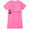 Ladies' Jersey Short-Sleeve Deep V-Neck T-Shirt Thumbnail