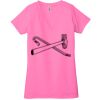 Ladies' Jersey Short-Sleeve Deep V-Neck T-Shirt Thumbnail